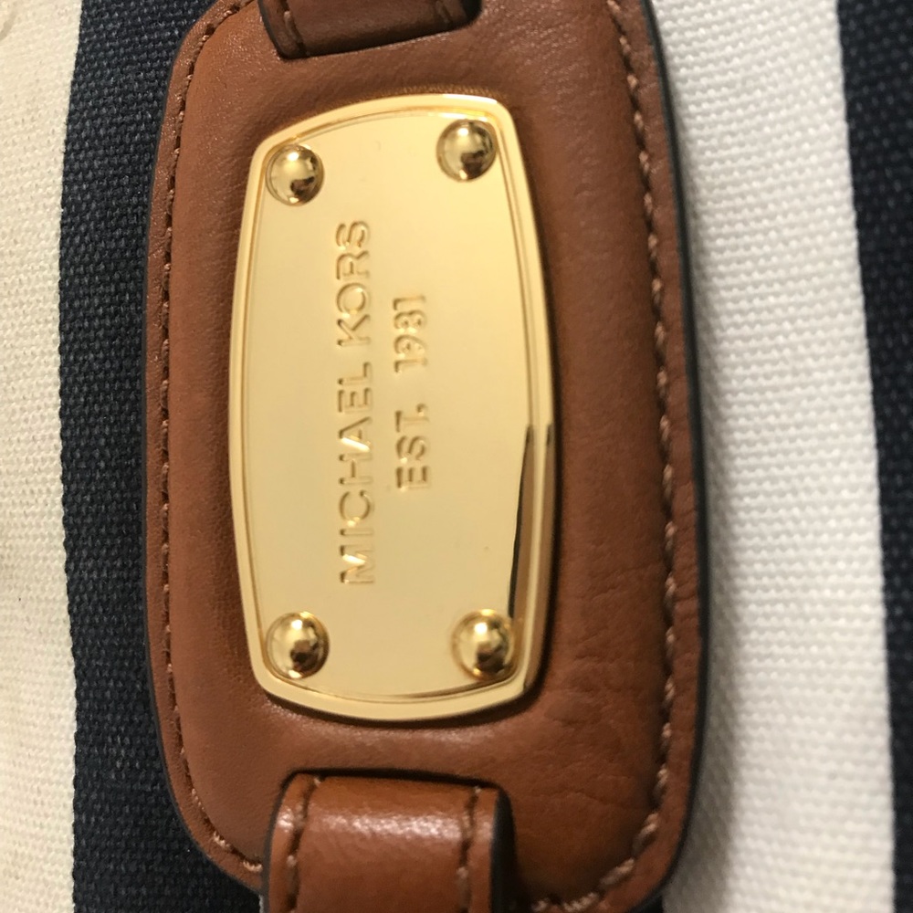 Michael Kors Striped Canvas Bag